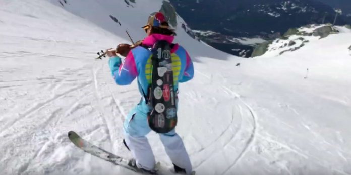 Skiing Violinist